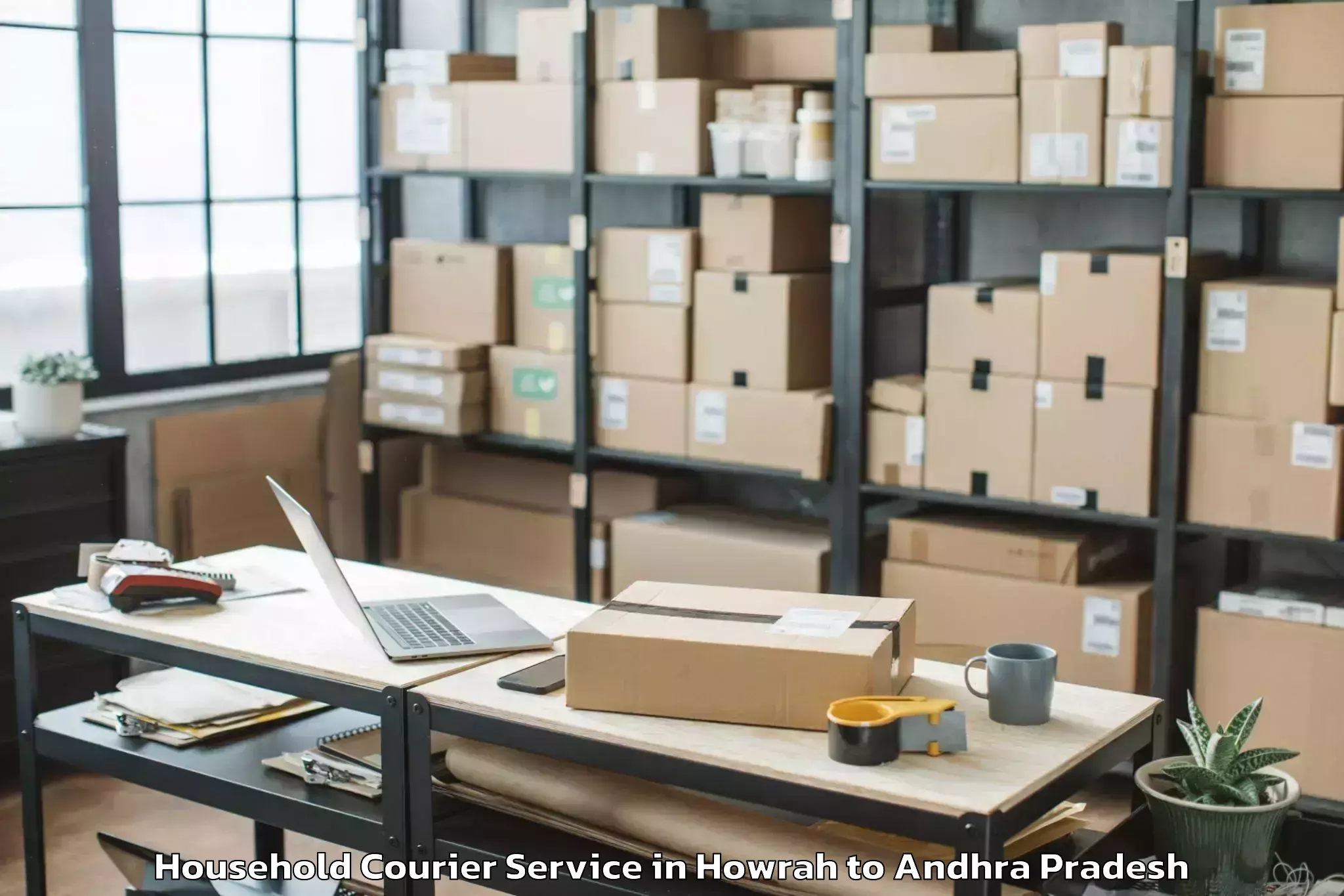 Affordable Howrah to Kollipara Household Courier